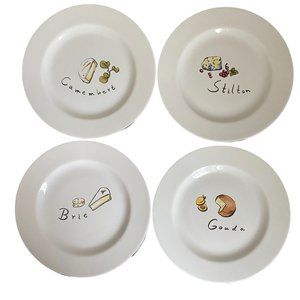 Pottery Barn Outlet Cheese Graphic Appetizer Plates